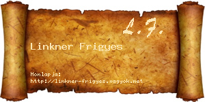 Linkner Frigyes névjegykártya